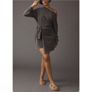 Daily Practice Anthropologie Grey Long Sleeve Dress NWT Size Medium Loungewear